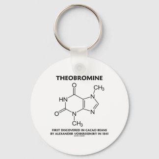 Theobromine First Discovered In Cacao Beans 1841 Keychain