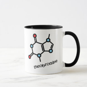 theobromine molecule (chocolate) mug