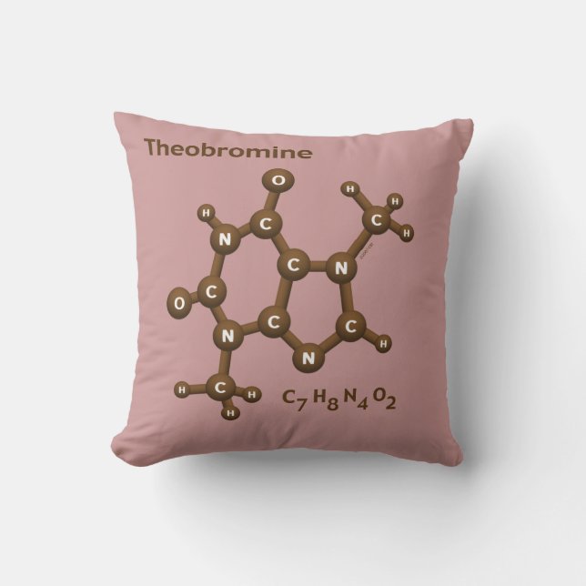 Theobromine Throw Pillow (Front)