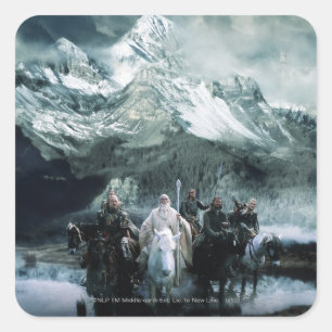 Theoden and the Fellowship Square Sticker