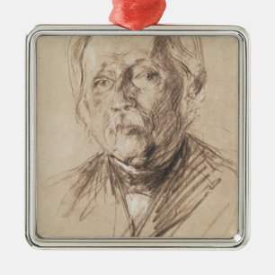 Theodor Fontane, 1896 Metal Ornament