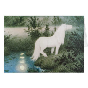 Theodor Kittelsen le cou comme cheval blanc