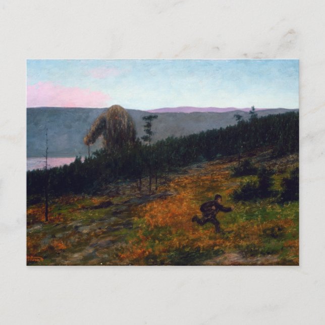 Theodor Kittelsen The Ash Lad and the Troll Postcard (Front)
