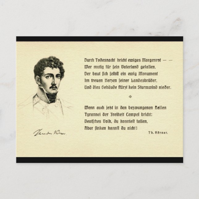 Theodor Körner Postcard (Front)