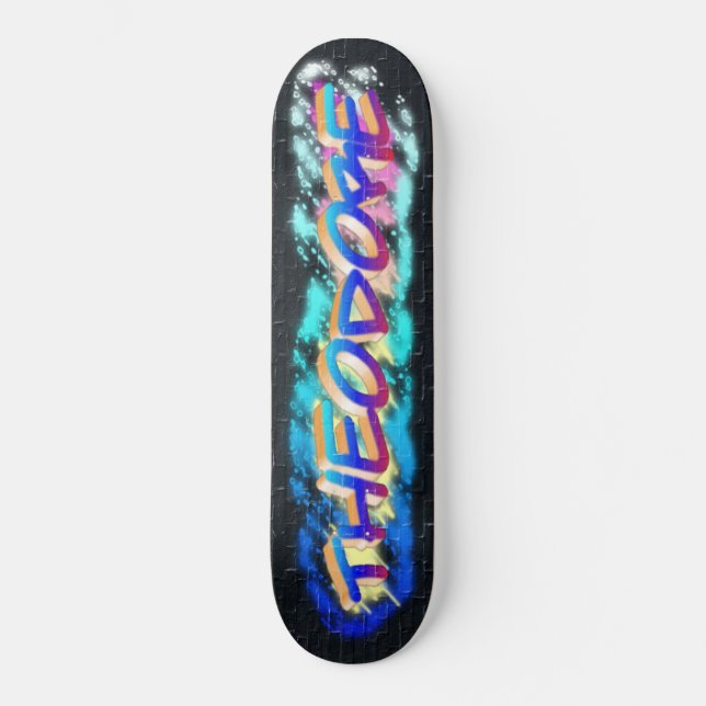 THEODORE Customized Graffiti Skateboard (Front)