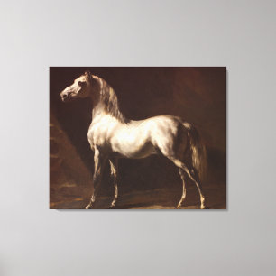 Theodore Gericault Vintage Grey Horse Canvas Print