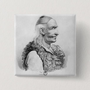 Theodore Kolokotronis  engraved by Alois 2 Inch Square Button
