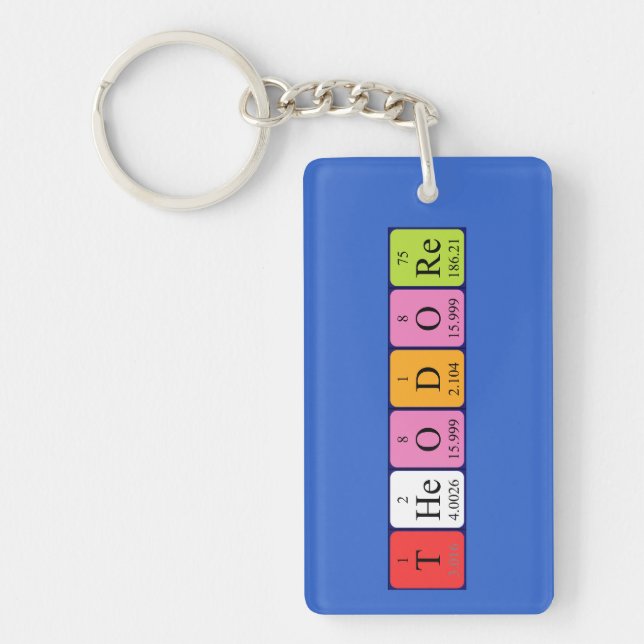 Theodore periodic table name keyring (Front)