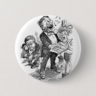 Theodore Roosevelt 1912 Political Cartoon 2 Inch Round Button
