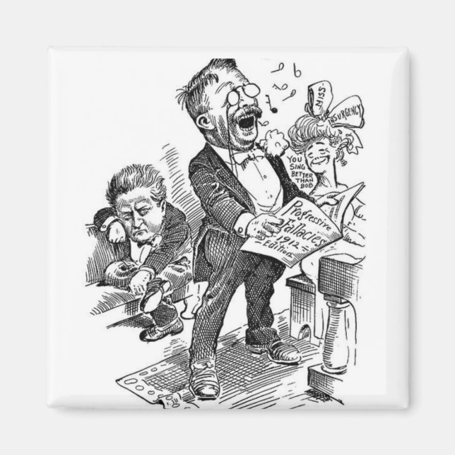 Theodore Roosevelt 1912 Political Cartoon Magnet (Front)
