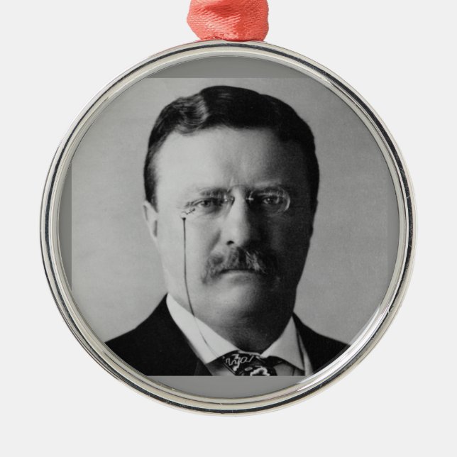 Theodore Roosevelt 26th President Metal Ornament (Front)