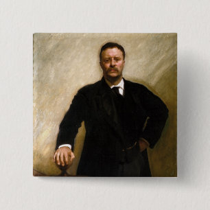 Theodore Roosevelt 2 Inch Square Button