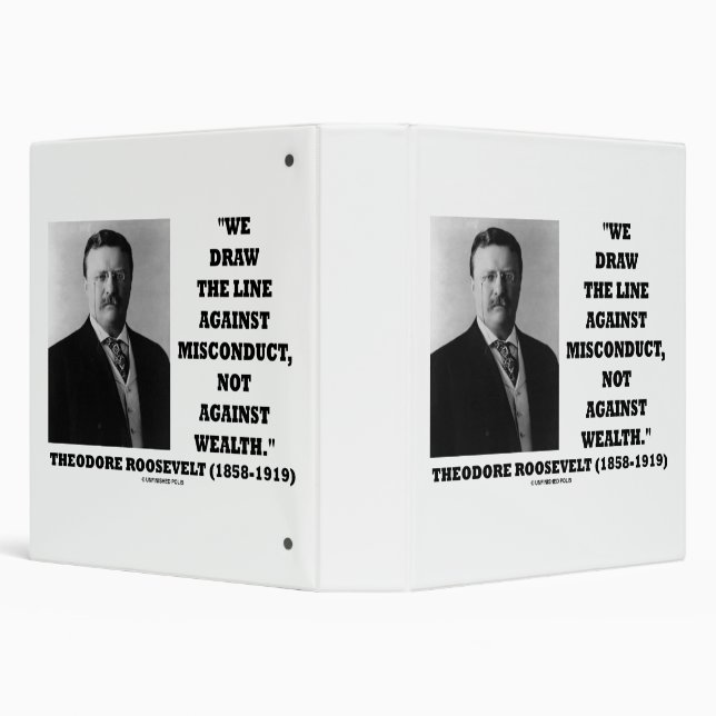 Theodore Roosevelt Against Misconduct Not Wealth Binder (Background)