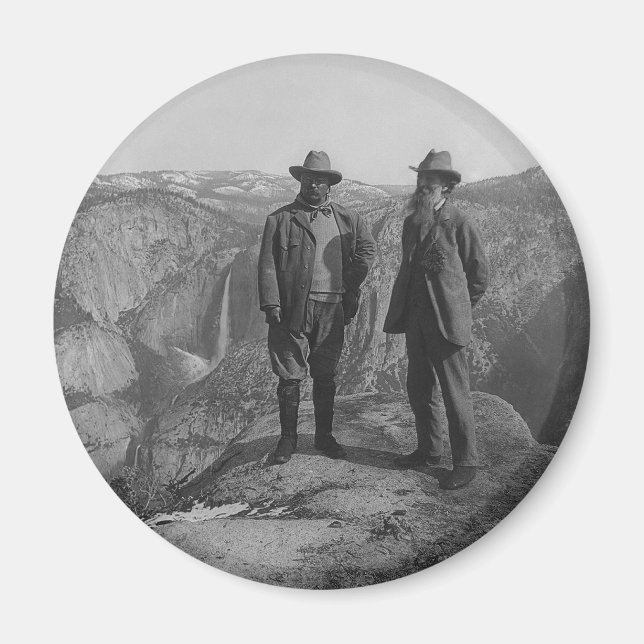 Theodore Roosevelt and John Muir on Glacier Point Magnet (Front)