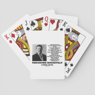 Theodore Roosevelt Dare Mighty Things Quote Playing Cards