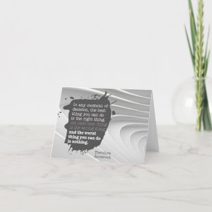 Theodore Roosevelt Inspirational Quote "Decision" Thank You Card
