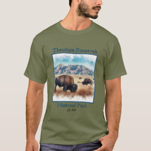 Theodore Roosevelt National Park Bison Souvenir T-Shirt