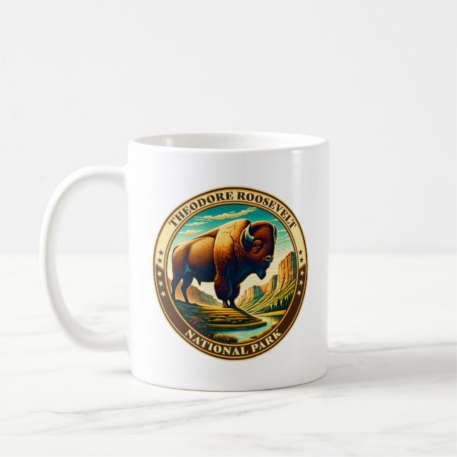 Theodore Roosevelt National Park North Dakota Coffee Mug (Left)