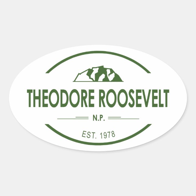 Theodore Roosevelt National Park Oval Sticker (Front)