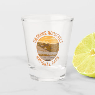 Theodore Roosevelt National Park Retro Distressed Shot Glass