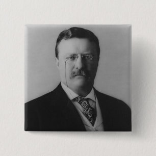 Theodore Roosevelt Portrait 2 Inch Square Button