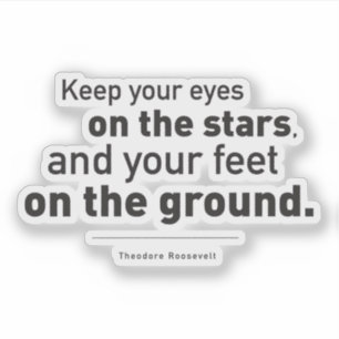 Theodore Roosevelt Quote Eyes on the stars