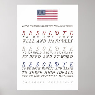 Theodore Roosevelt’s Strenuous Life Poster
