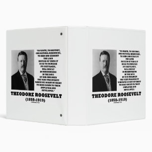 Theodore Roosevelt Waste Destroy Natural Resources Binder