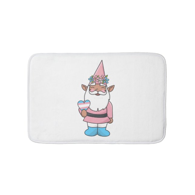 Theodore the Transgender Gnome   Bath Mat (Front)