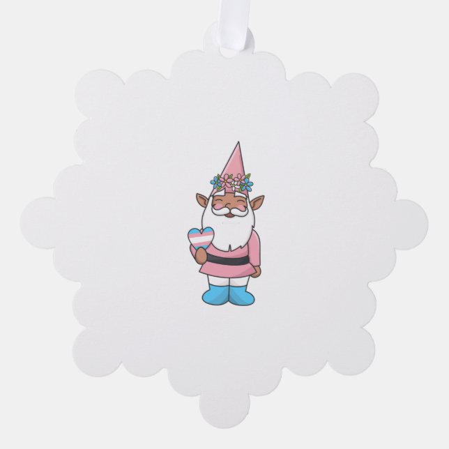 Theodore the Transgender Gnome   Ornament Card (Front)