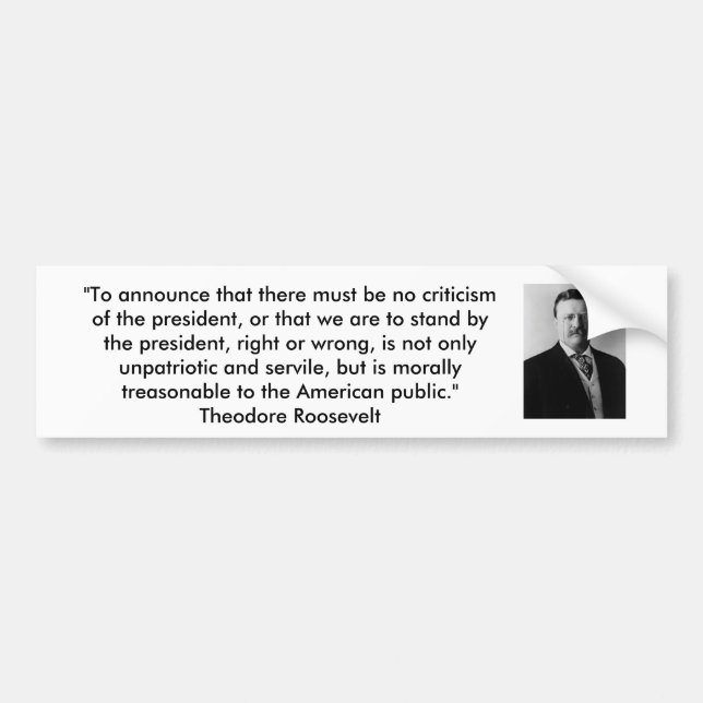 TheodoreRoosevelt - Patriotism Bumper Sticker (Front)