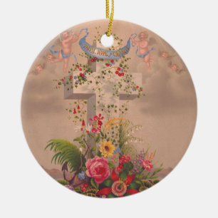 Theological virtues Faith, Hope and Charity Ceramic Ornament