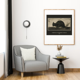 Théophile Steinlen, Black Cat Arching Its Back Poster