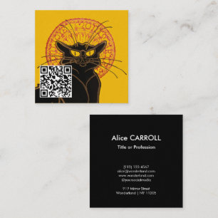 Theophile Steinlen - Le Chat Noir - QR Code Square Business Card