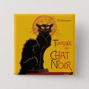 Theophile Steinlen - Le Chat Noir Vintage 2 Inch Square Button