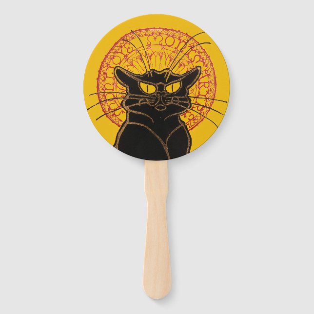 Theophile Steinlen - Le Chat Noir Vintage Hand Fan (Front)