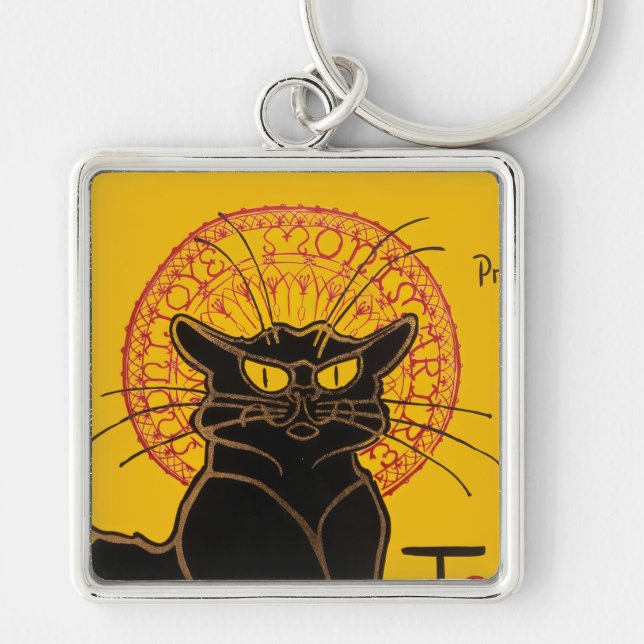 Theophile Steinlen - Le Chat Noir Vintage Keychain (Front)