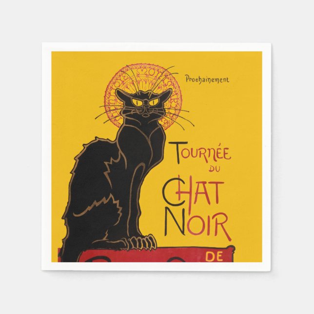 Theophile Steinlen - Le Chat Noir Vintage Napkin (Front)