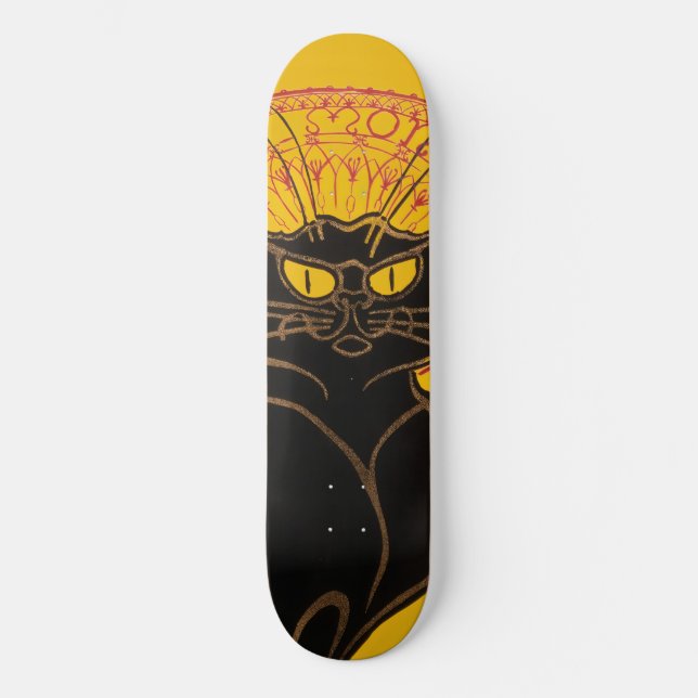 Theophile Steinlen - Le Chat Noir Vintage Skateboard (Front)