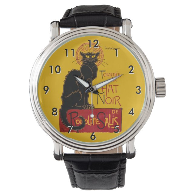 Theophile Steinlen - Le Chat Noir Vintage Watch (Front)