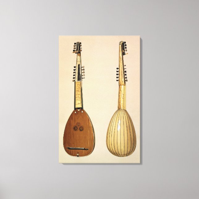 Theorbo, made by Giovanni Krebar, Padua, 1629, fro Canvas Print (Front)