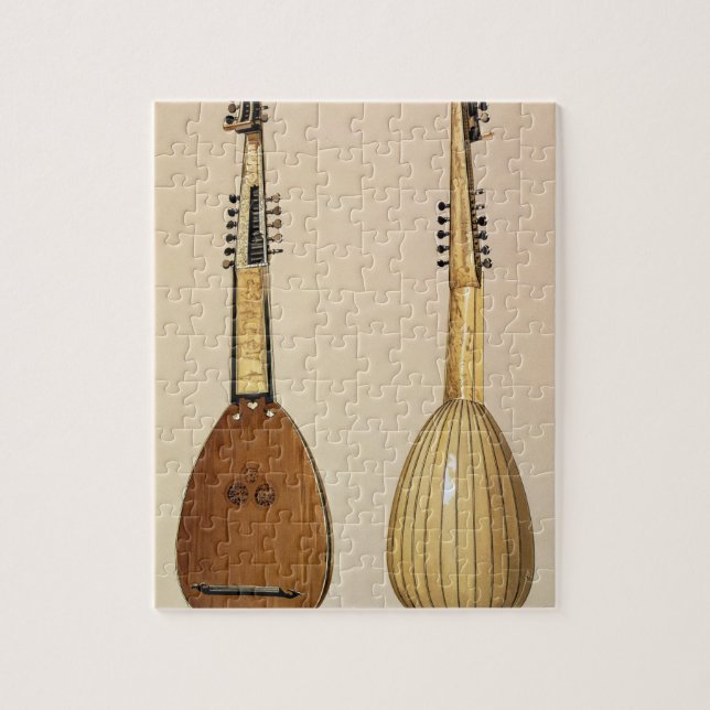 Theorbo, made by Giovanni Krebar, Padua, 1629, fro Jigsaw Puzzle (Vertical)