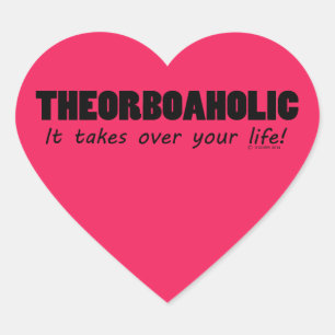 Theorboaholic Life Heart Sticker