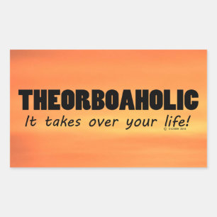 Theorboaholic Life Rectangular Sticker