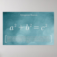 Théorème de Pythagore - Poster Math