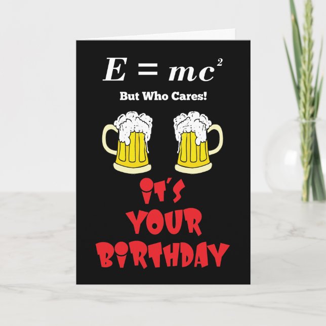 Théorie De La Relativité Carte Anniversaire (Devant)