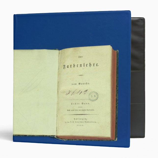 Theory of Colours, 1810 Binder (Front/Inside)
