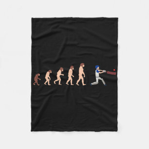 Theory Of Evolution Cricket Player Funny  Fleece Blanket