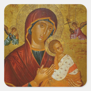 Theotokos Amolyntos Square Sticker