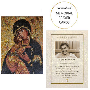 Theotokos and the Child Christ Funeral Prayer Card